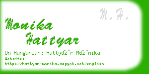 monika hattyar business card